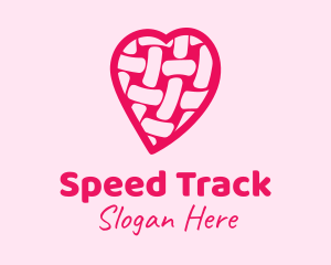 Pink Woven Heart  Logo