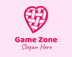 Pink Woven Heart  logo