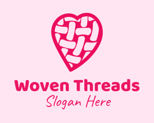 Pink Woven Heart  logo