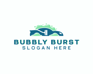 Cleaning Bubbles Car Wash logo design