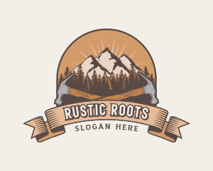 Mountain Tree Hammer logo design