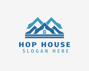 Blue House Roofing logo design