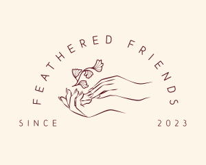 Fingernails Floral Hand logo