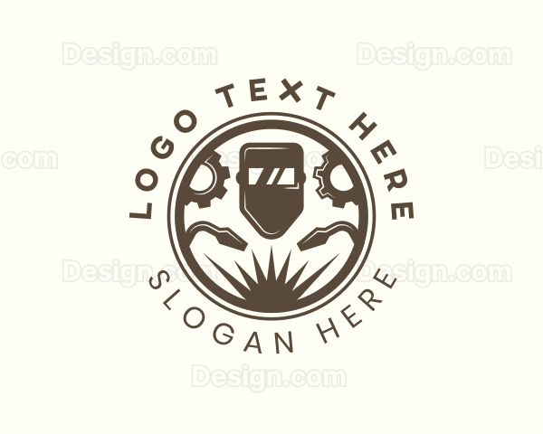 Welding Mask Gear Repair Logo