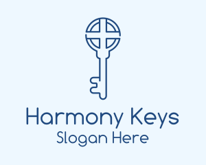 Blue Cross Key logo design