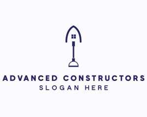 Blue Shovel Home logo design