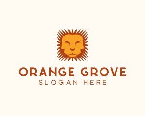 Orange Lion Mane logo design