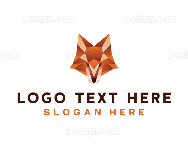 Geometric Fox Head Logo