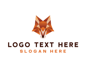 Geometric Fox Head logo