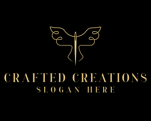 Needle Wings Tailoring logo design