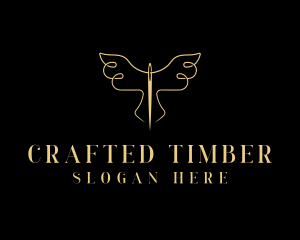 Needle Wings Tailoring logo design