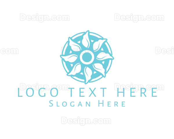 Floral Petal Radial Wings Logo