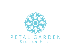 Floral Petal Radial Wings logo design