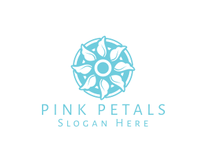 Floral Petal Radial Wings logo design