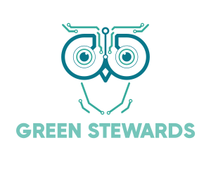 Circuits & Owl logo design