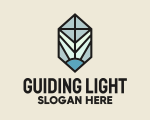 Stained Glass Cross Light logo design