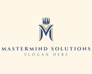 Crown Luxury Letter M logo design