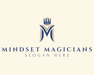 Crown Luxury Letter M logo design