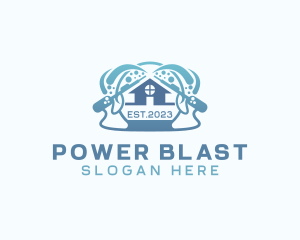 House Power Washing Disinfection logo design