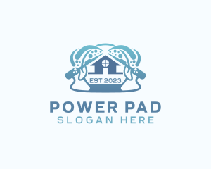 House Power Washing Disinfection logo design