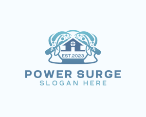 House Power Washing Disinfection logo design