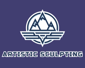 Mountain Wing Badge logo design