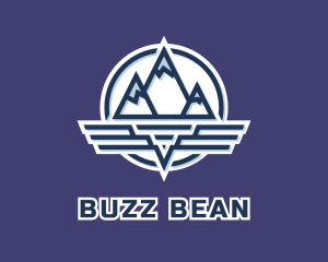 Mountain Wing Badge logo design