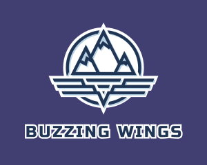 Mountain Wing Badge logo design