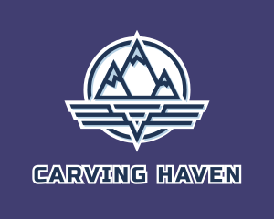 Mountain Wing Badge logo design