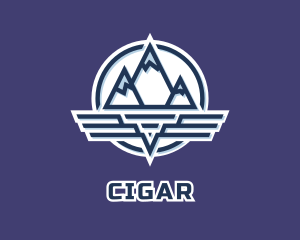 Mountain Wing Badge logo design