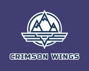 Mountain Wing Badge logo design