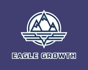 Mountain Wing Badge logo design