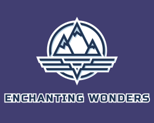 Mountain Wing Badge logo design