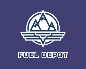 Mountain Wing Badge logo design