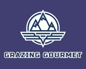 Mountain Wing Badge logo design