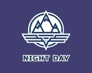 Mountain Wing Badge logo design