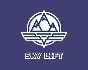 Mountain Wing Badge logo design