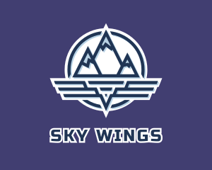 Mountain Wing Badge logo design