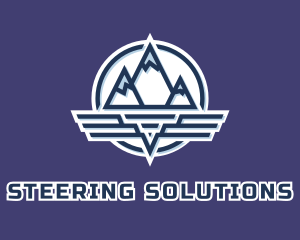 Mountain Wing Badge logo design