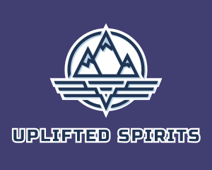 Mountain Wing Badge logo design