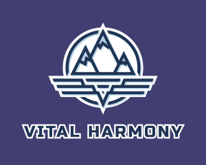 Mountain Wing Badge logo design