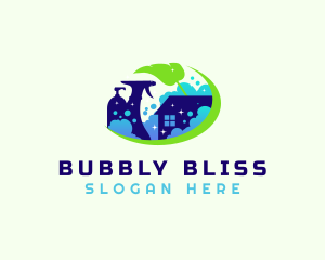 Residential Housekeeping Cleaning  logo design