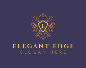 Luxury Ornament Shield logo design