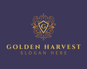 Luxury Ornament Shield logo design