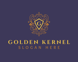 Luxury Ornament Shield logo design