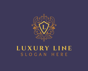 Luxury Ornament Shield logo design