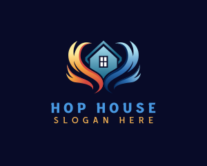 Fire Ice House Ventilation logo design