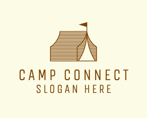 Rustic Camp Tent logo design