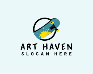 Skateboard Street Art logo design