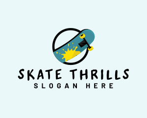 Skateboard Street Art logo design